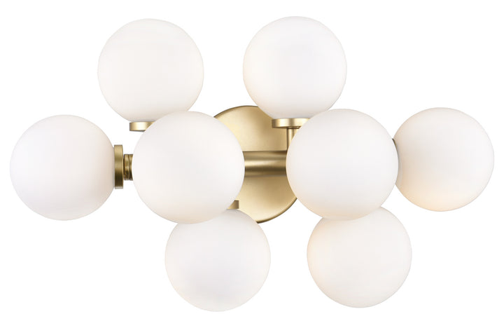 8 Light Wall Sconce With Gold Finish by CWI Lighting