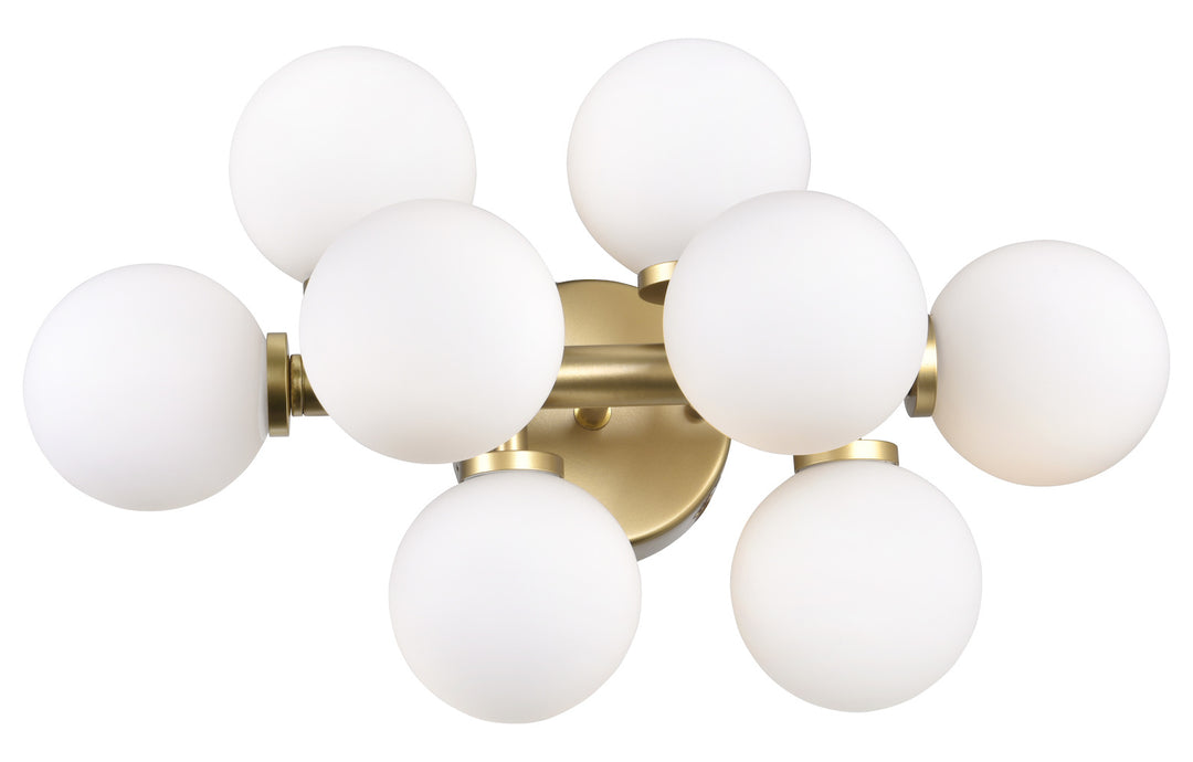 8 Light Wall Sconce With Gold Finish
