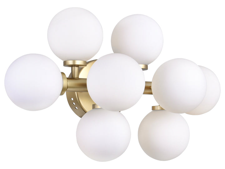 8 Light Wall Sconce With Gold Finish