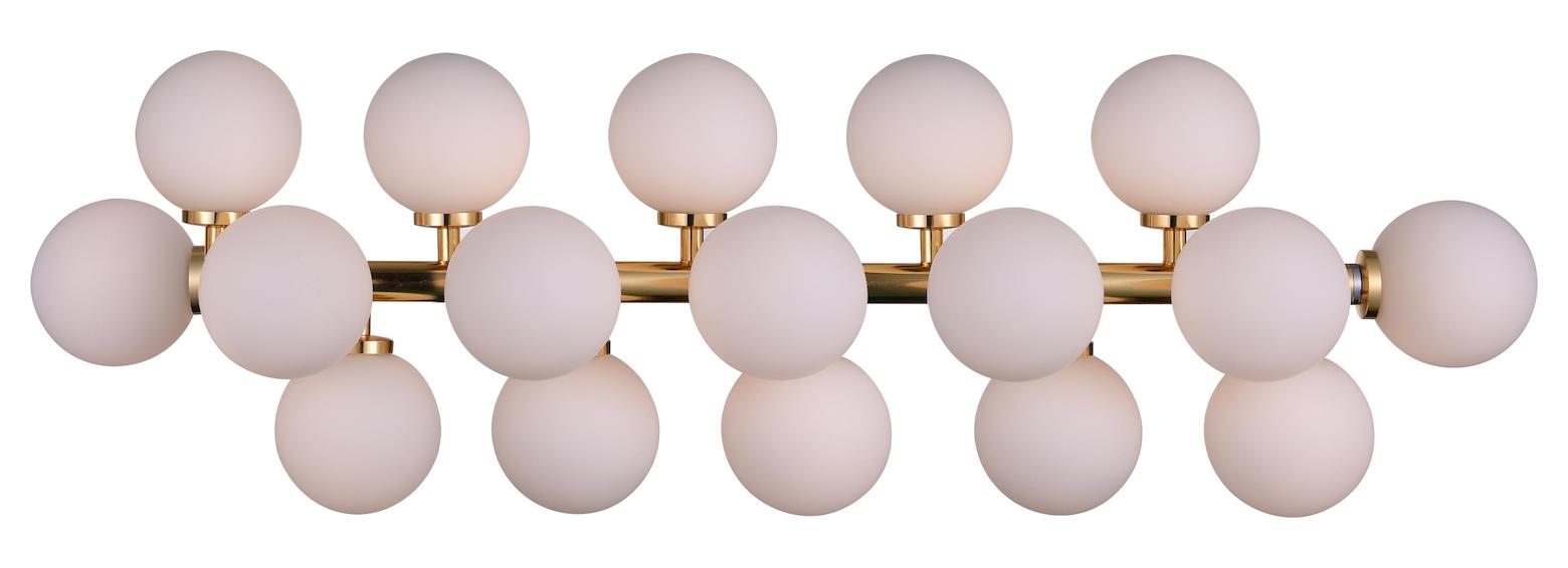 17 Light Wall Sconce With Gold Finish by CWI Lighting