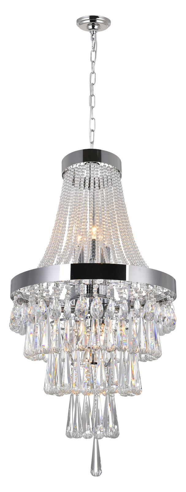 6 Light  Chandelier With Chrome Finish by CWI Lighting
