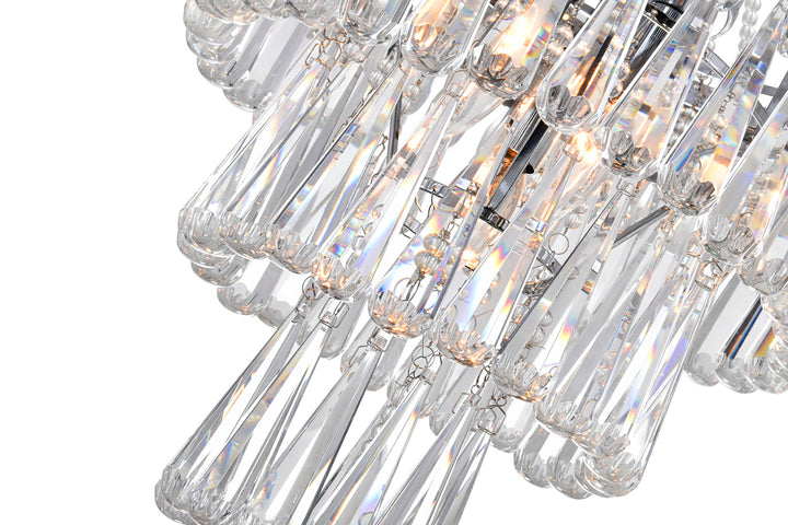 6 Light  Chandelier With Chrome Finish