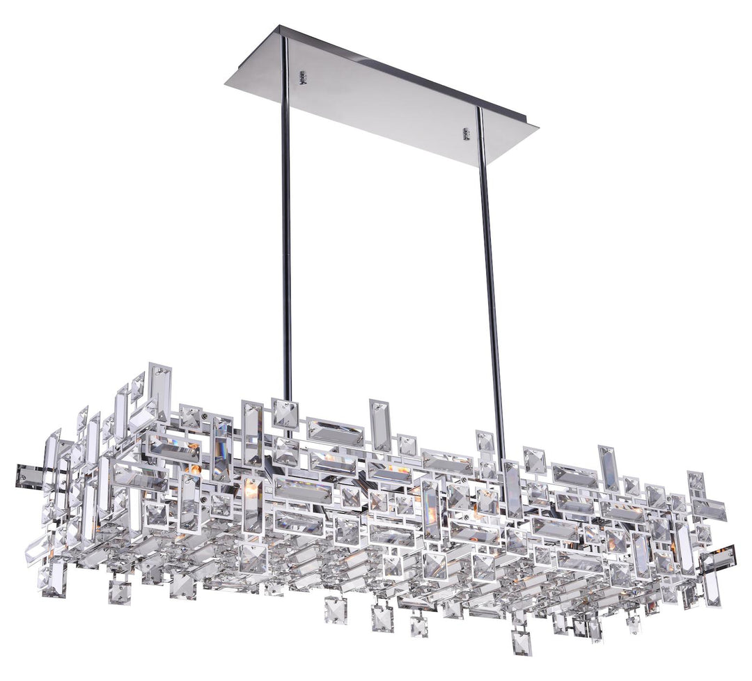12 Light Island Chandelier With Chrome Finish by CWI Lighting