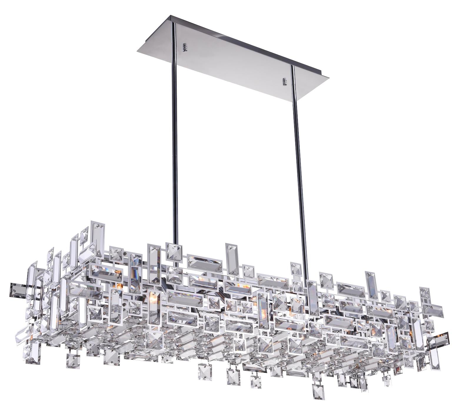 12 Light Island Chandelier With Chrome Finish by CWI Lighting