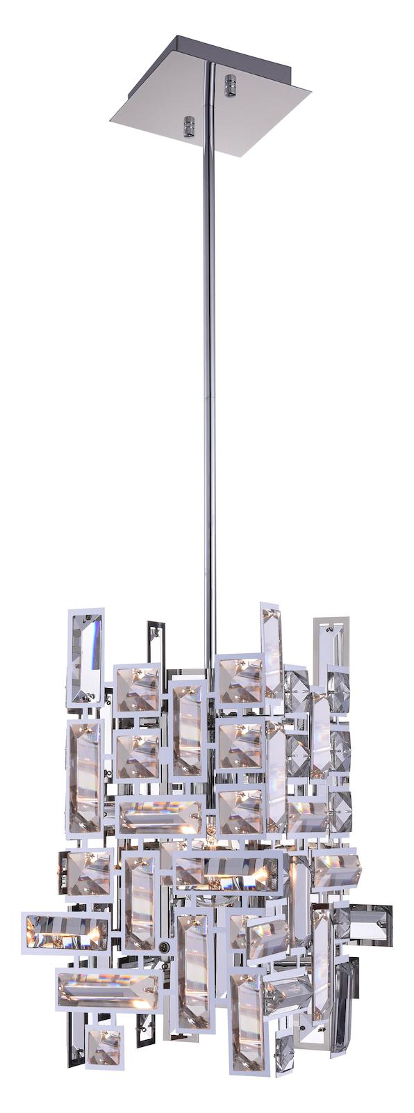1 Light  Mini Chandelier With Chrome Finish by CWI Lighting