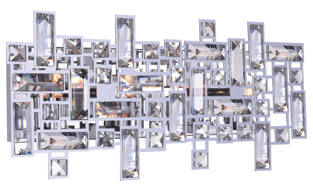 4 Light Vanity Light With Chrome Finish by CWI Lighting