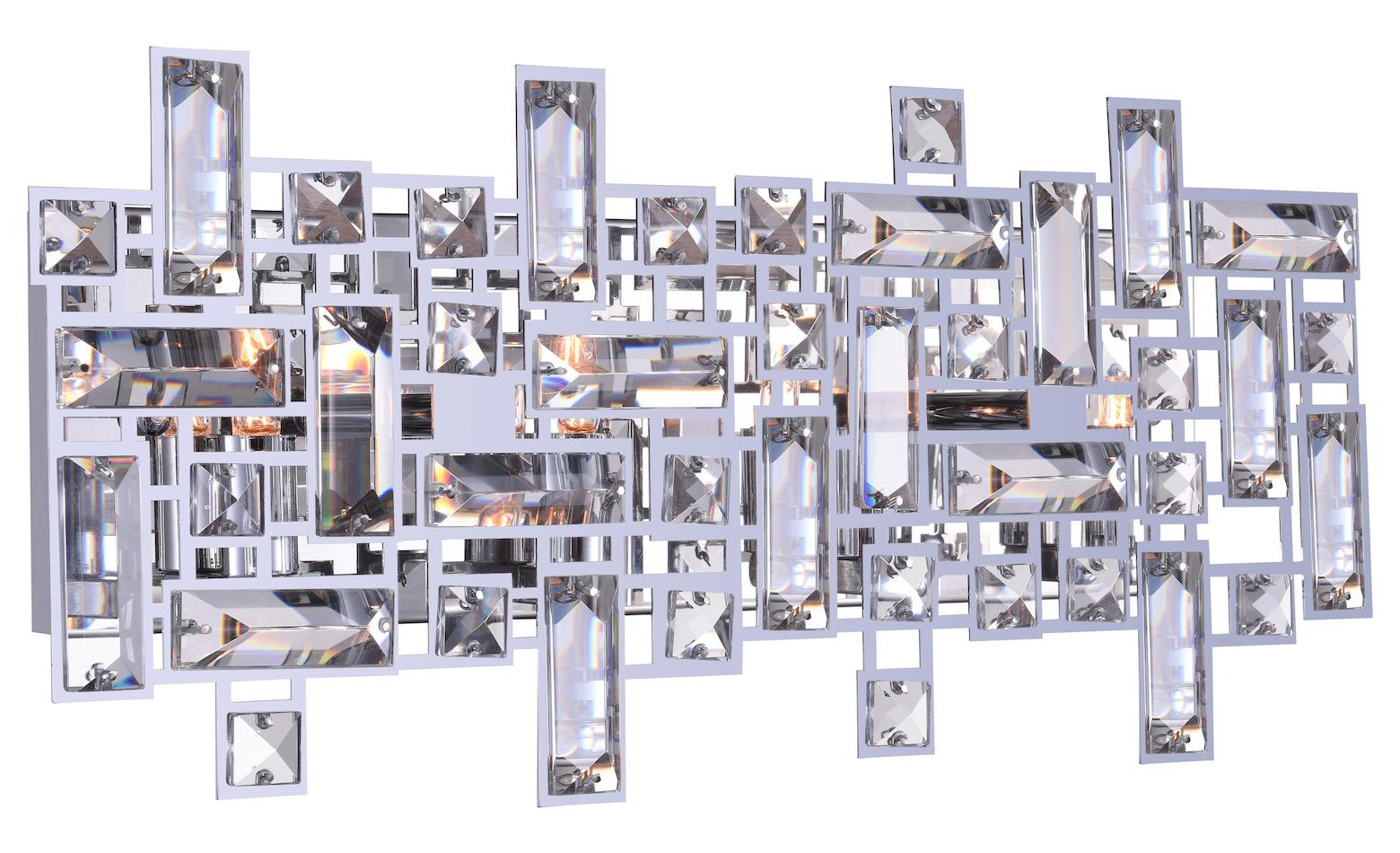 4 Light Vanity Light With Chrome Finish by CWI Lighting