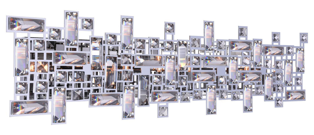 8 Light Vanity Light With Chrome Finish by CWI Lighting