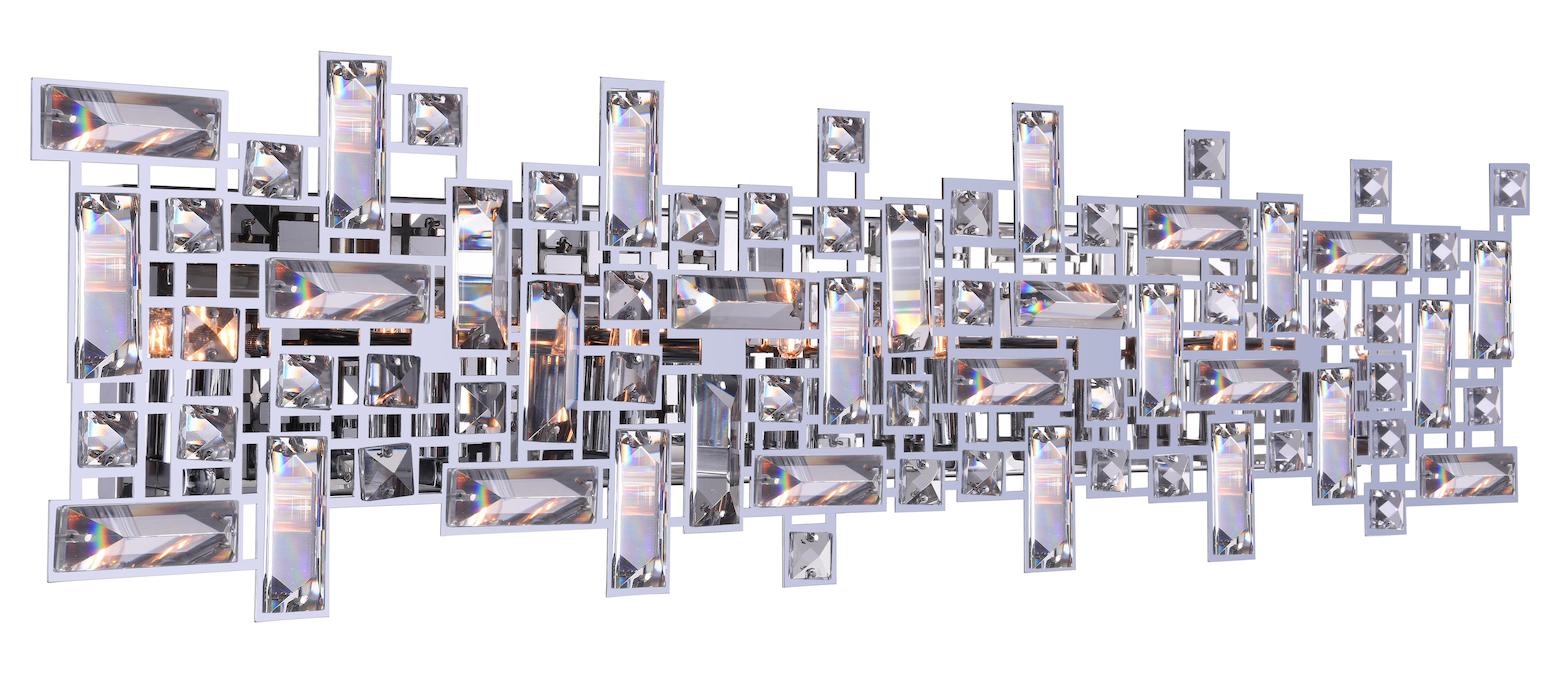 8 Light Vanity Light With Chrome Finish by CWI Lighting