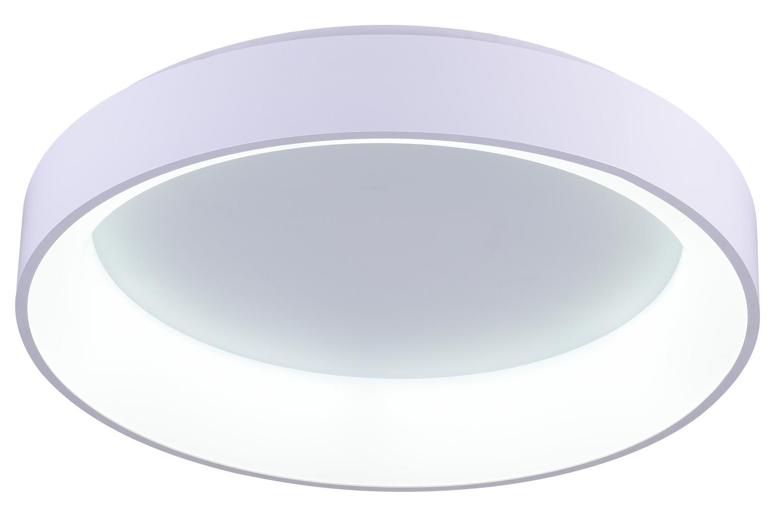 Led Drum Shade Flush Mount With White Finish by CWI Lighting