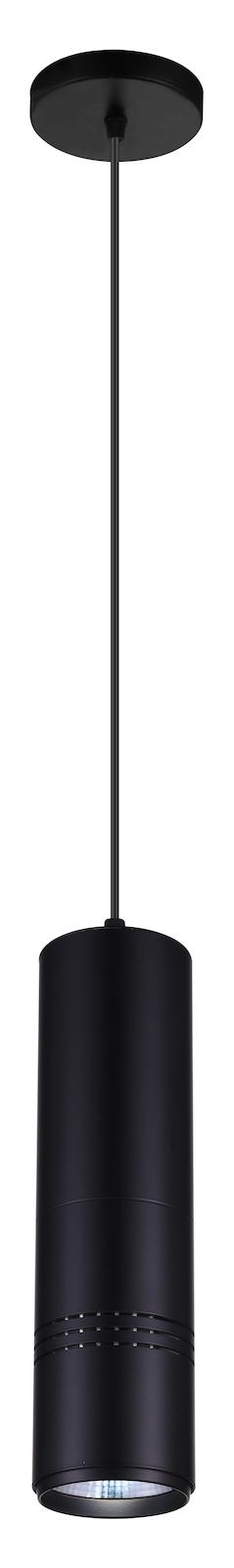 Led Down Mini Pendant With Black & Wood Finish by CWI Lighting