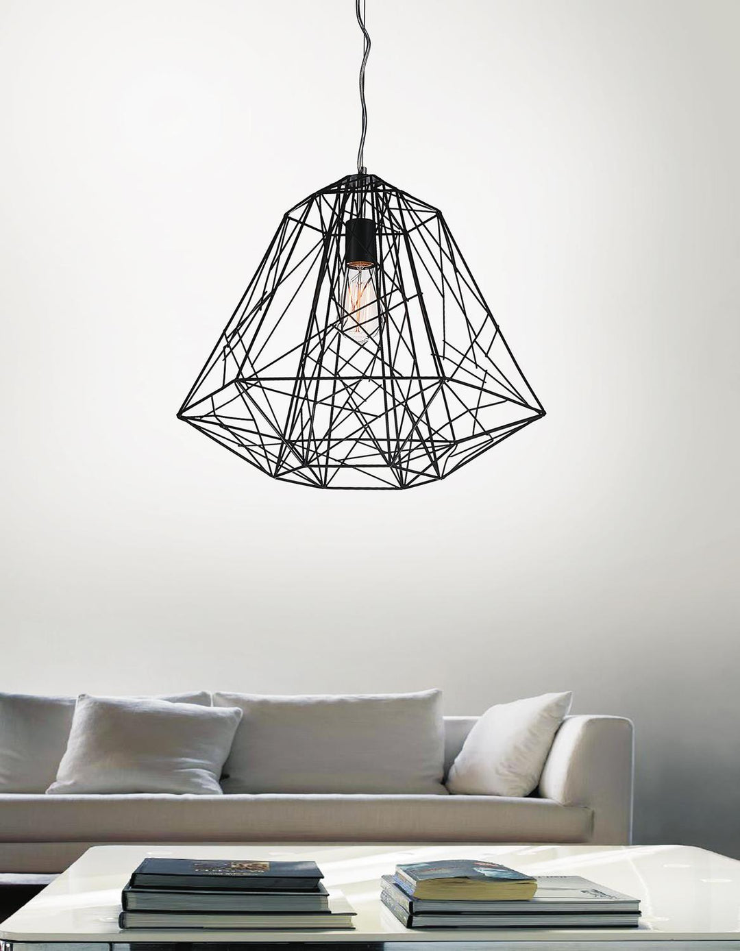 1 Light Down Pendant With Black Finish by CWI Lighting