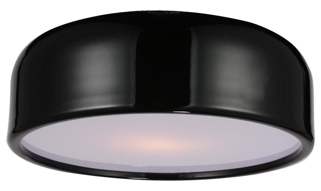 3 Light Drum Shade Flush Mount With Champagne Finish by CWI Lighting