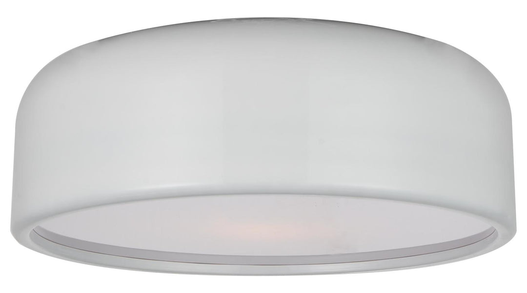 3 Light Drum Shade Flush Mount With Black Finish by CWI Lighting