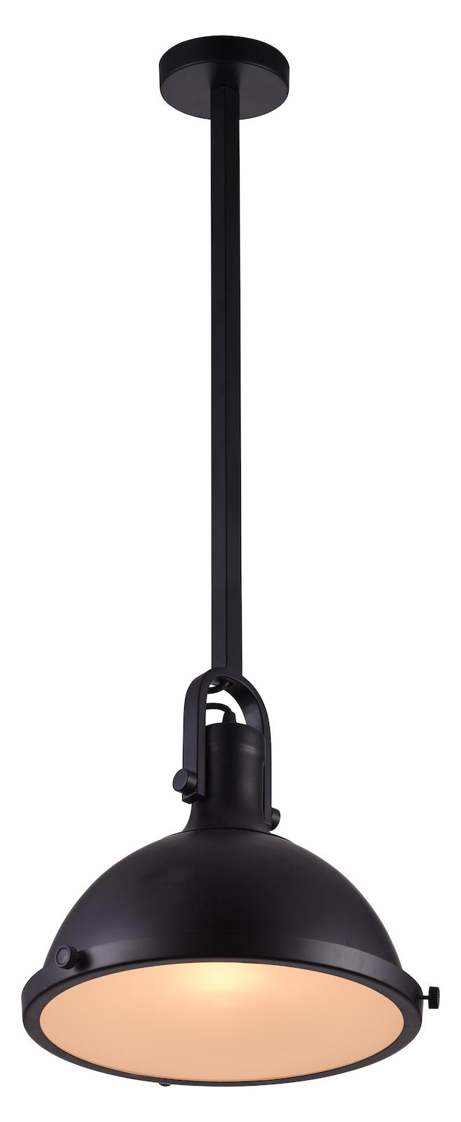 1 Light Down Pendant With Black Finish by CWI Lighting