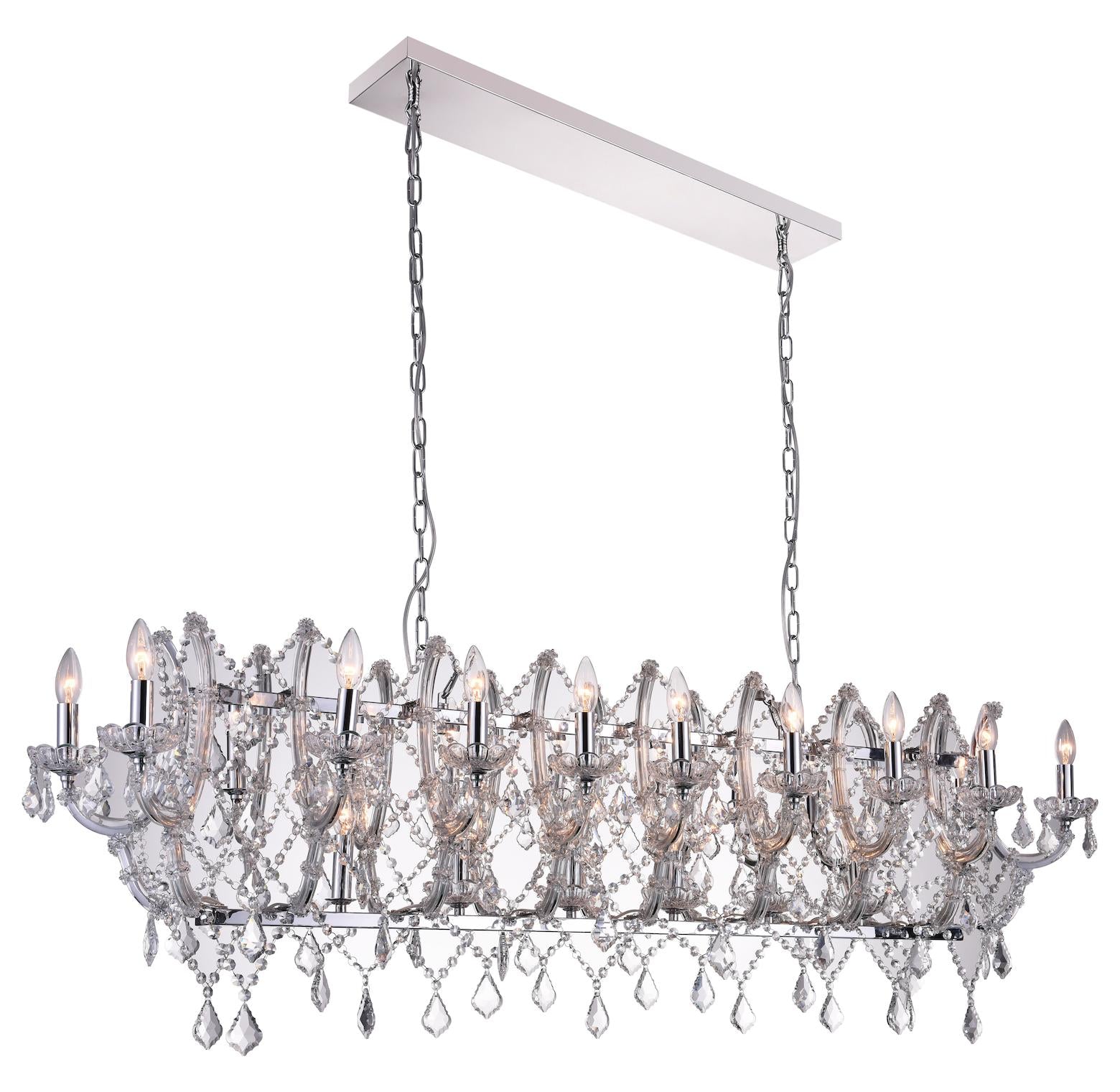 24 Light Candle Chandelier With Chrome Finish by CWI Lighting
