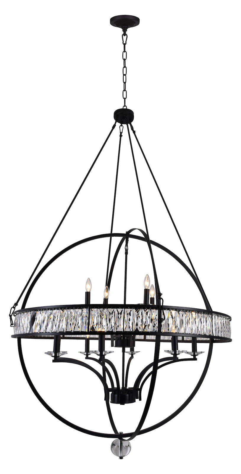 12 Light  Chandelier With Black Finish by CWI Lighting