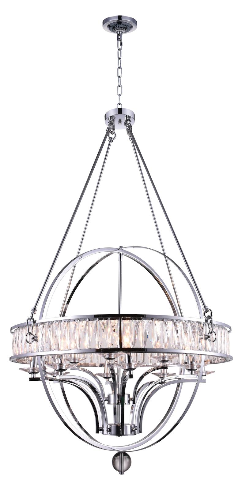 12 Light  Chandelier With Chrome Finish by CWI Lighting