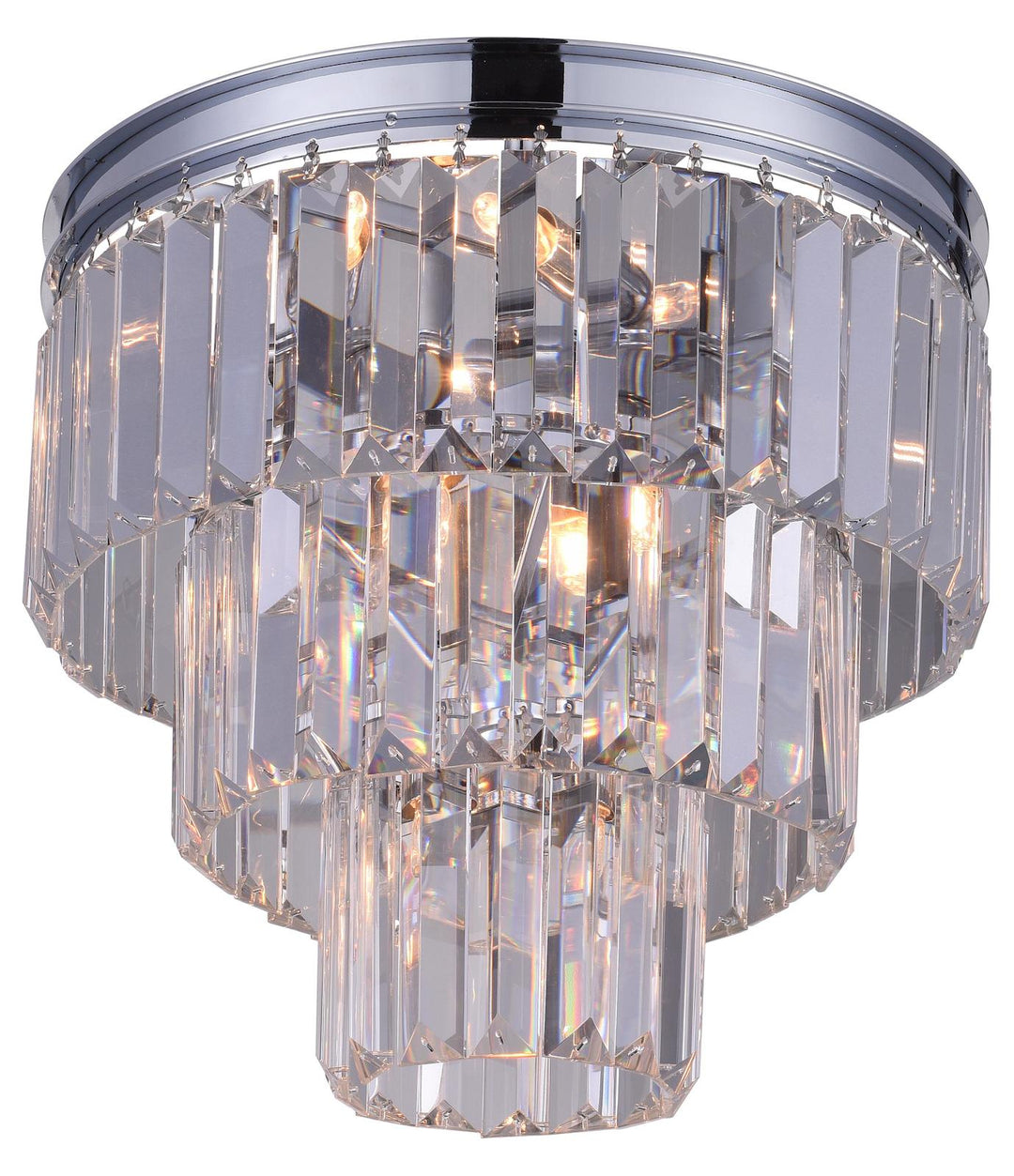 8 Light  Flush Mount With Chrome Finish by CWI Lighting