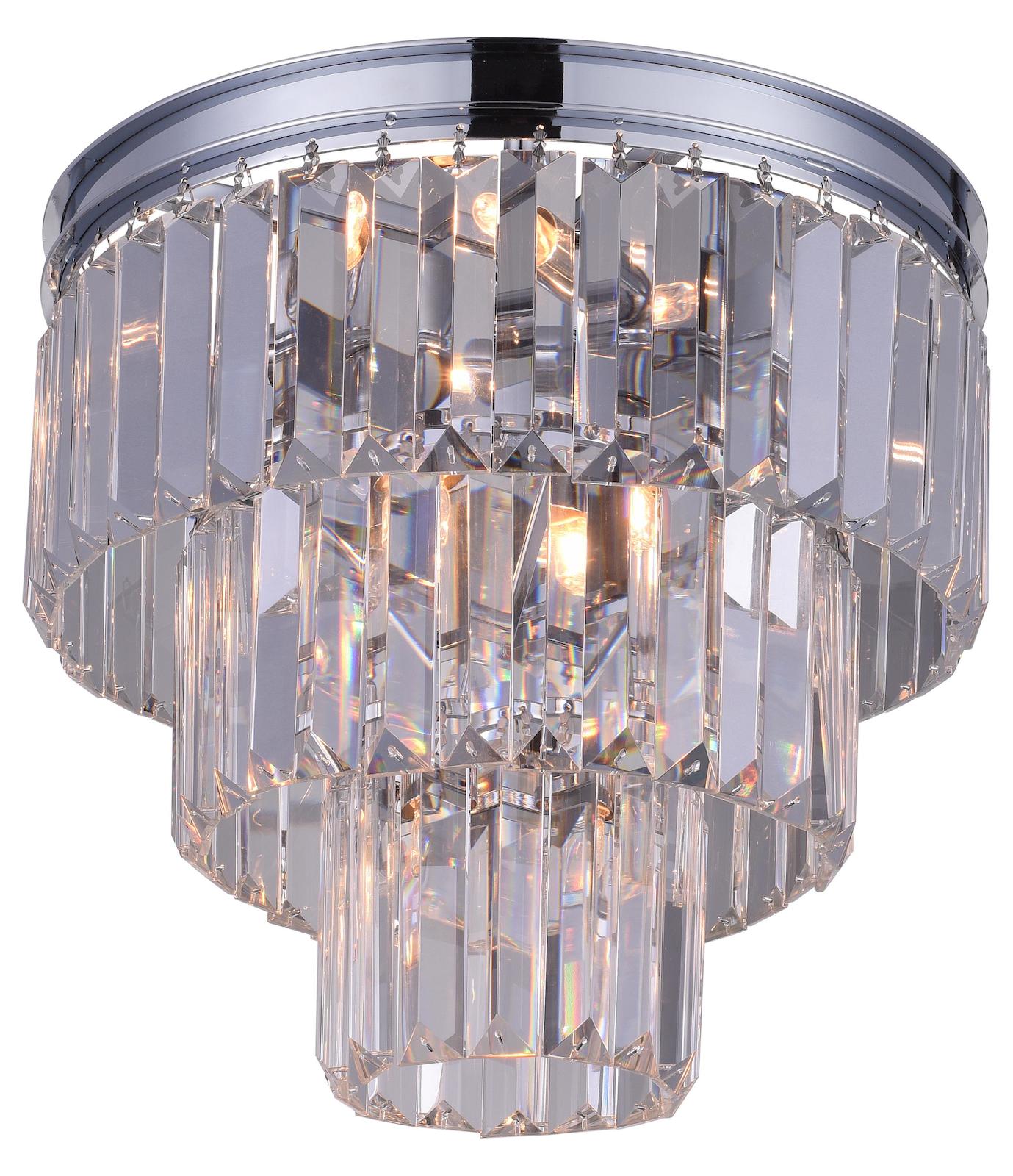8 Light  Flush Mount With Chrome Finish by CWI Lighting