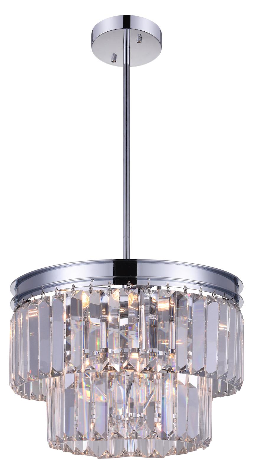 5 Light Down Mini Chandelier With Chrome Finish by CWI Lighting