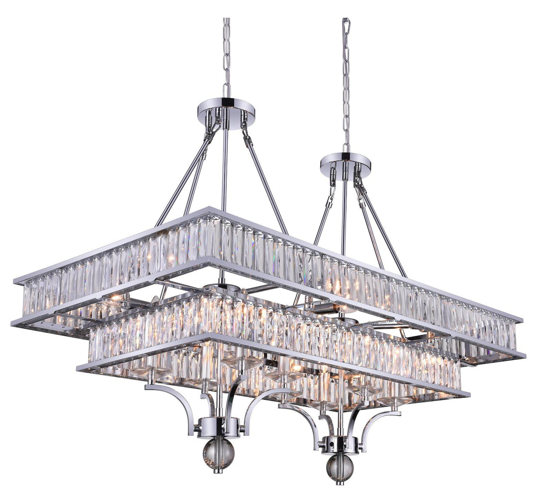 16 Light Island Chandelier With Chrome Finish by CWI Lighting