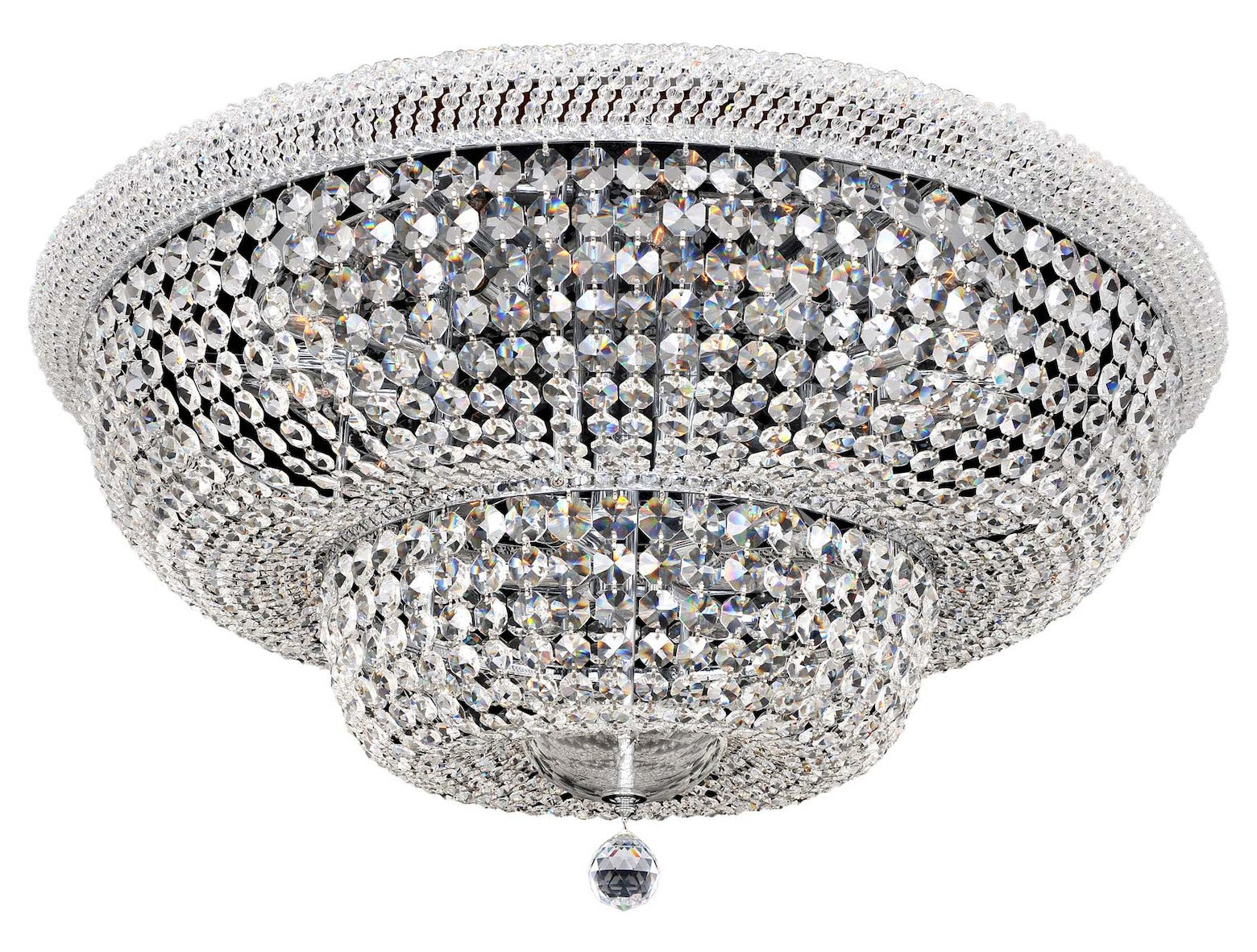 34 Inch Flush Mount W/Clear Firenze by Kalco Allegri