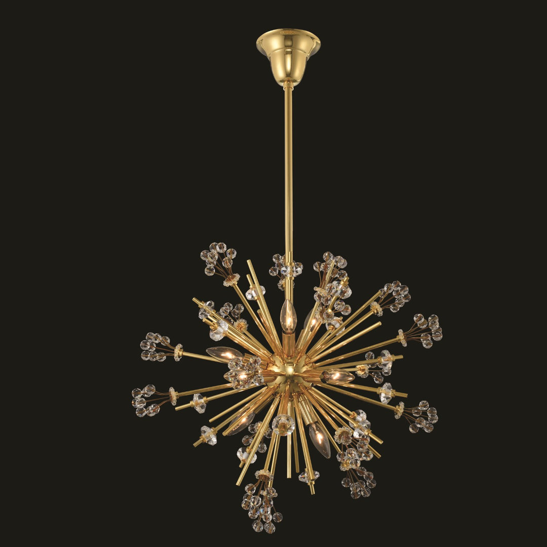 10 Light Pendant W/Clear Firenze by Kalco Allegri