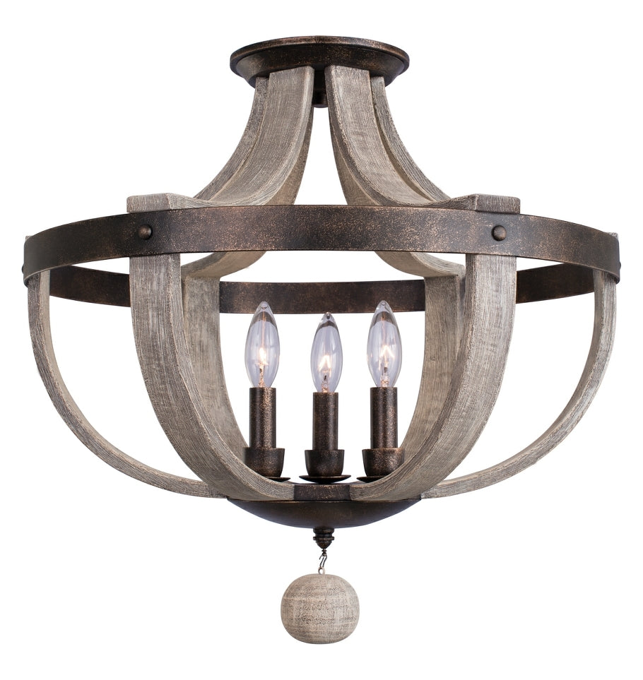 3 Light Semi Flush by Kalco
