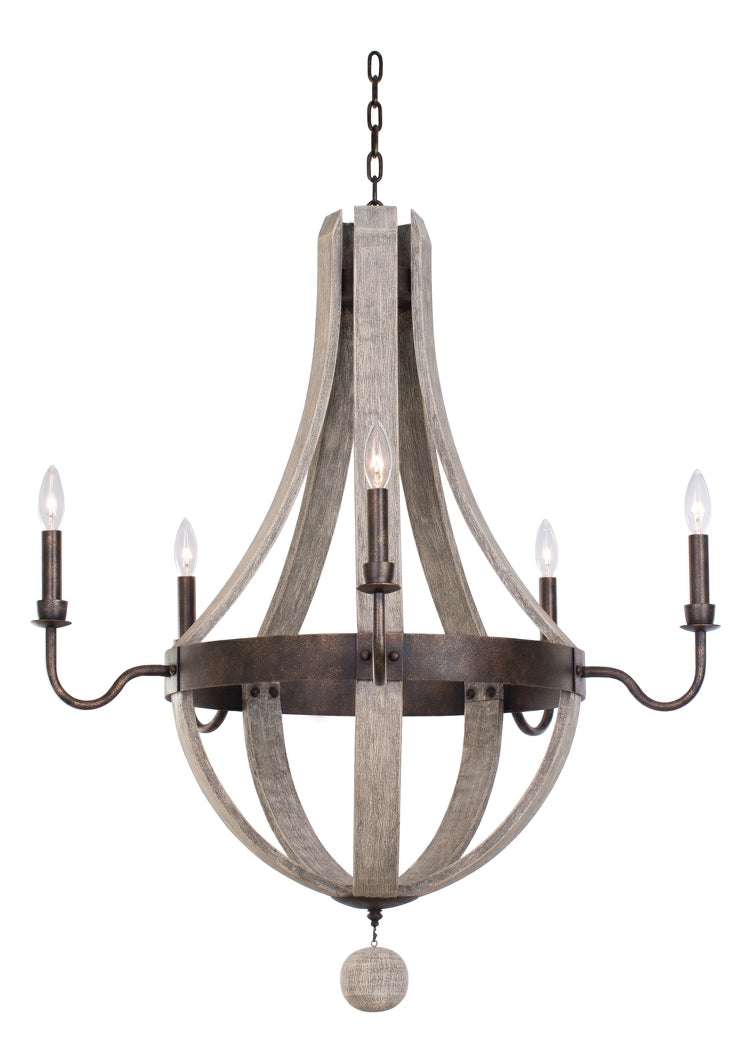 5 Light Chandelier by Kalco