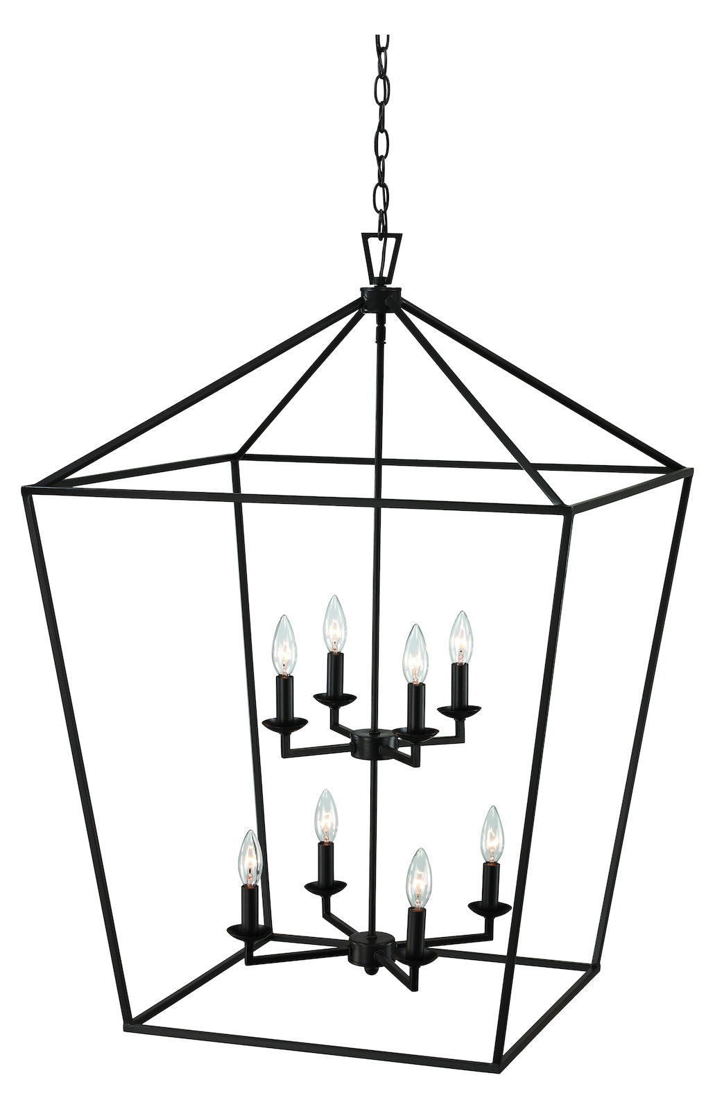 8 Lt Pendant-Xl-Bird Cage-Rob by Trans Globe
