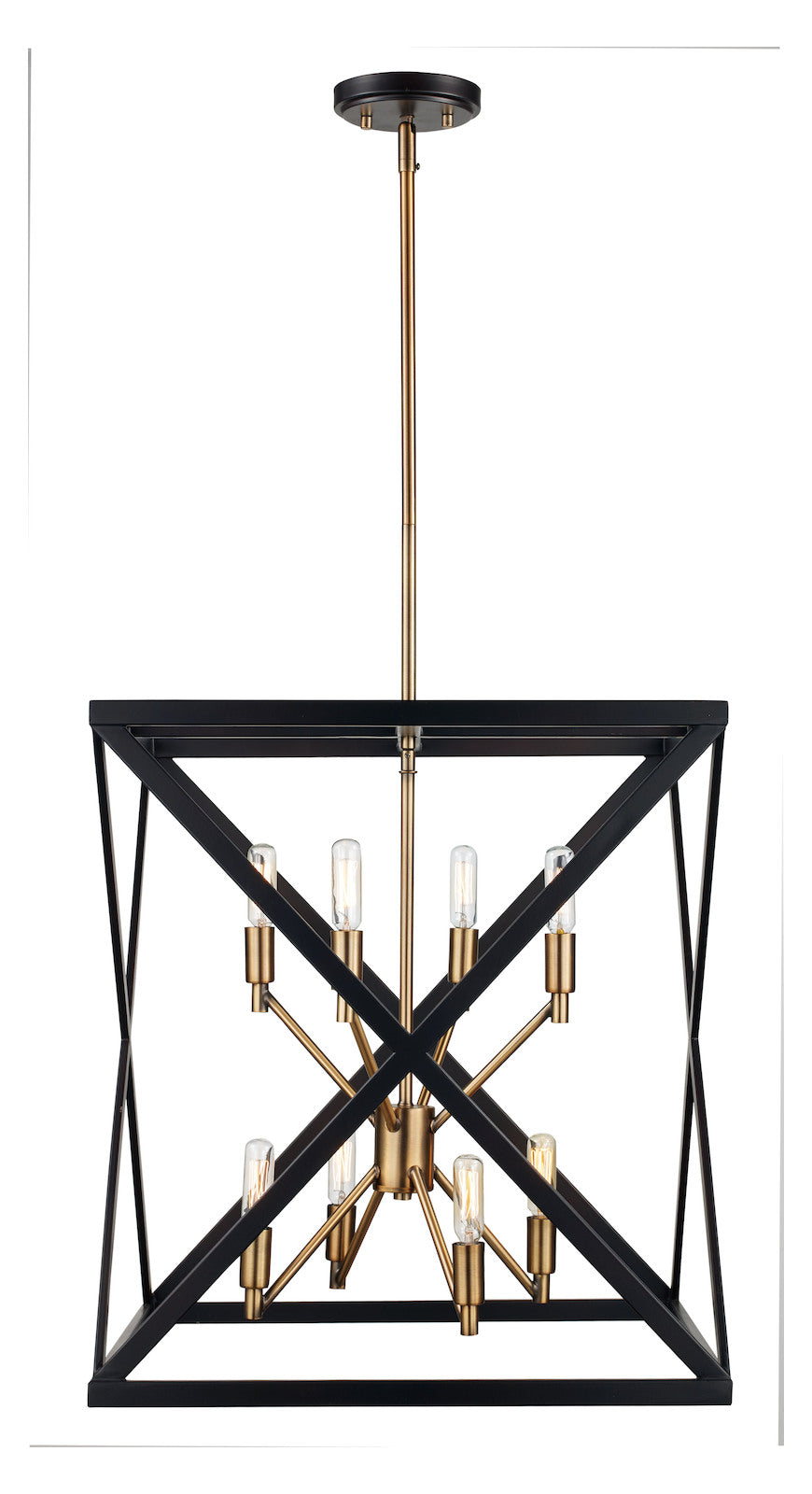 8 Lt Pendant Awry Steel-Rob/Ab by Trans Globe