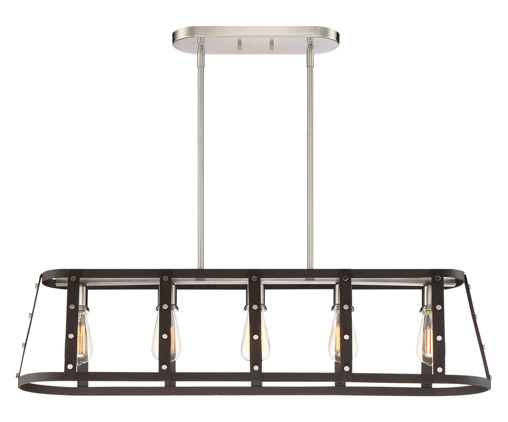 5 Light Linear Chandelier by Designers Fountain