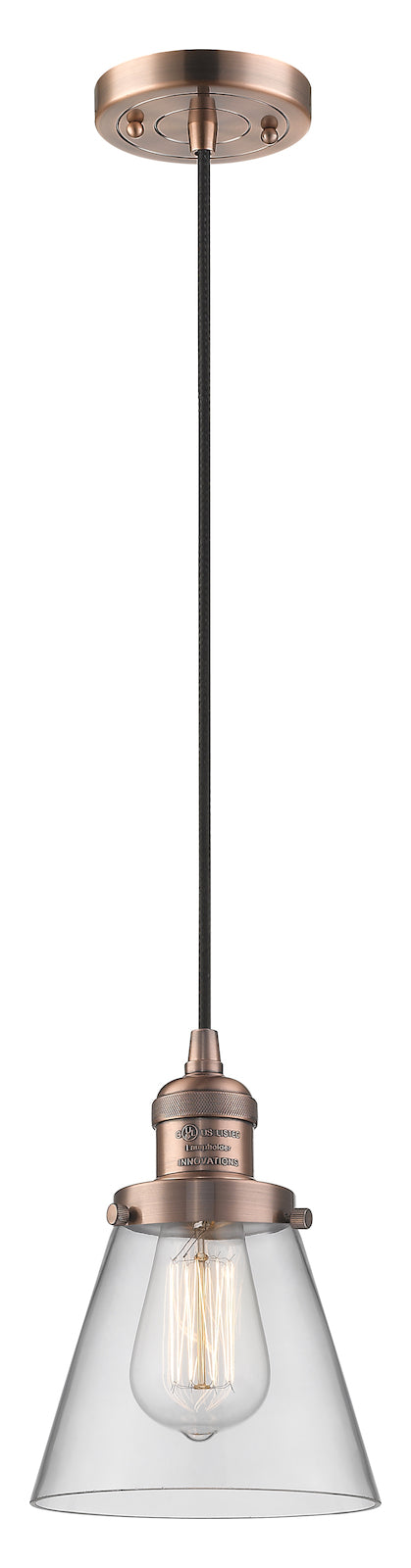 1 Light Vintage Dimmable Led Mini Pendant by Innovations Lighting