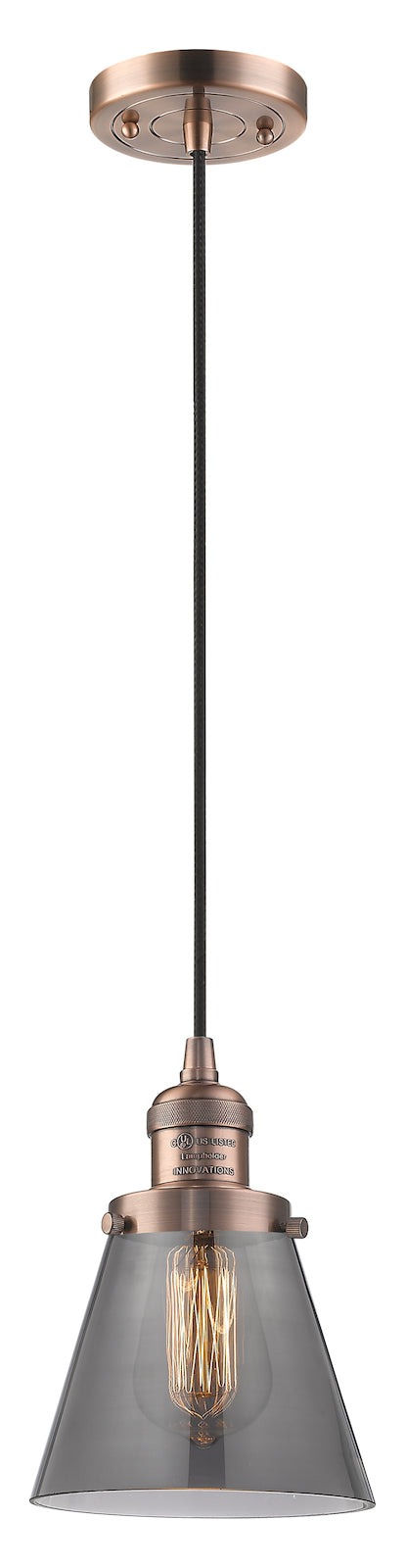 1 Light Vintage Dimmable Led Mini Pendant by Innovations Lighting