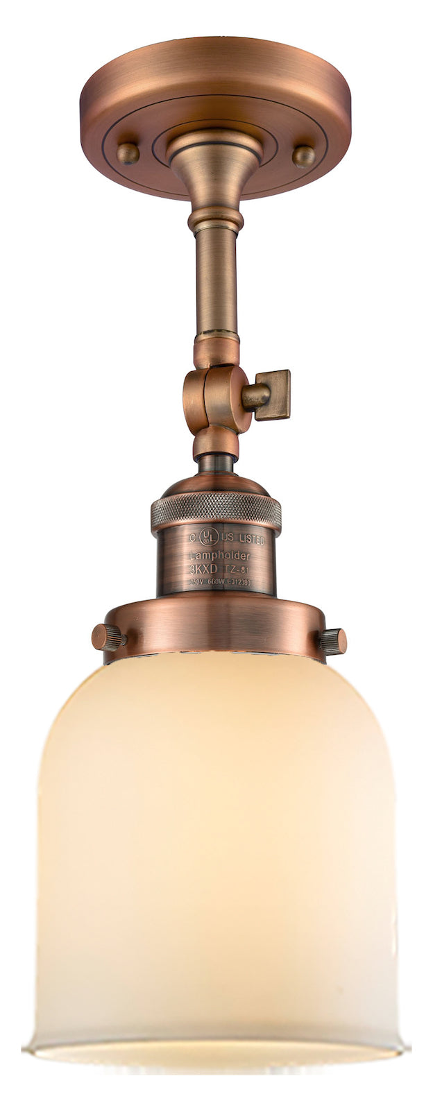 1 Light Vintage Dimmable Led Semi-Flush Mount by Innovations Lighting