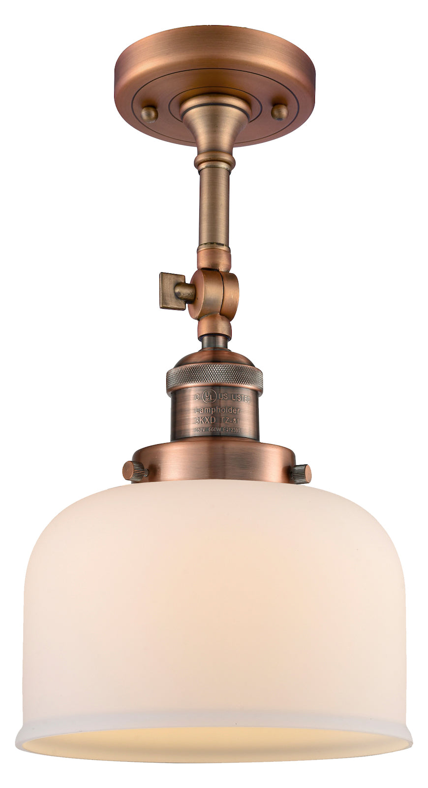 1 Light Vintage Dimmable Led Semi-Flush Mount by Innovations Lighting