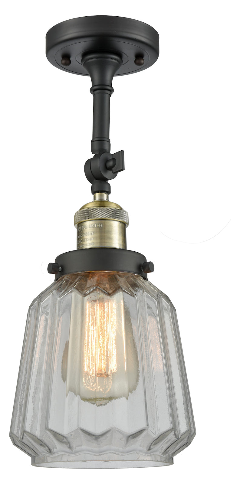1 Light Vintage Dimmable Led Semi-Flush Mount by Innovations Lighting