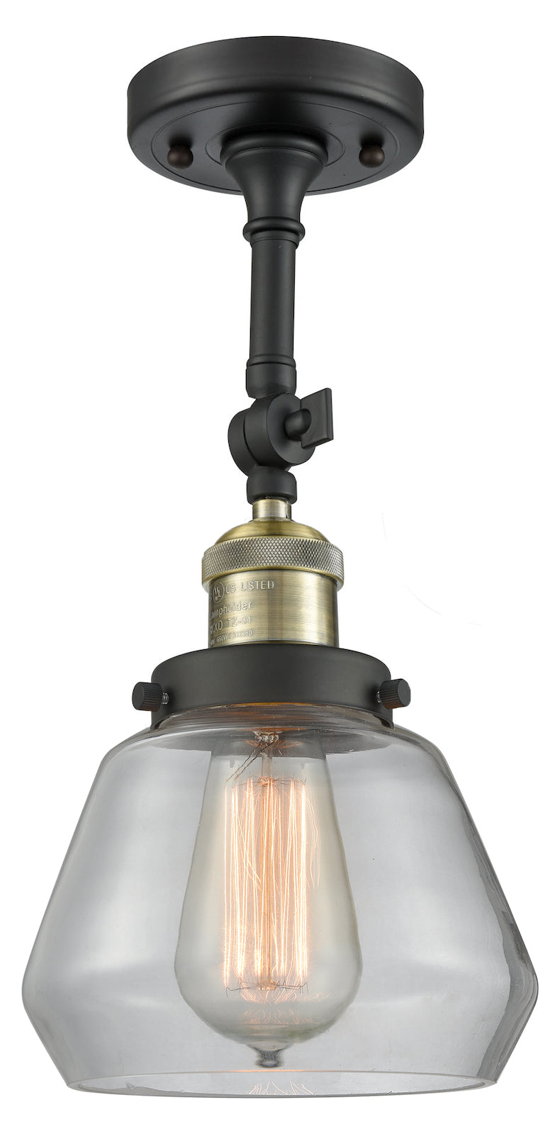 1 Light Vintage Dimmable Led Semi-Flush Mount by Innovations Lighting
