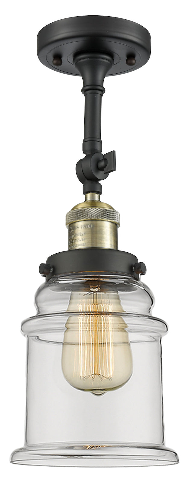 1 Light Vintage Dimmable Led Semi-Flush Mount by Innovations Lighting