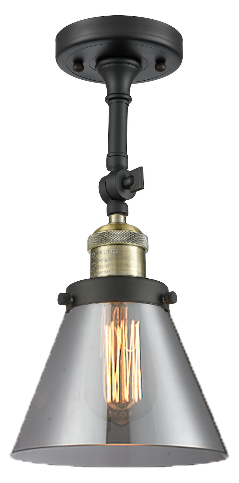 1 Light Vintage Dimmable Led Semi-Flush Mount by Innovations Lighting