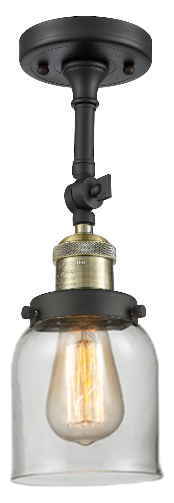 1 Light Vintage Dimmable Led Semi-Flush Mount by Innovations Lighting