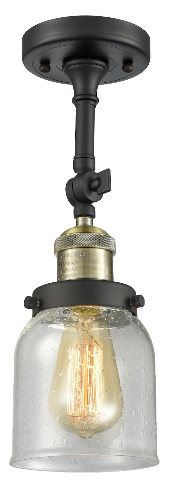 1 Light Vintage Dimmable Led Semi-Flush Mount by Innovations Lighting