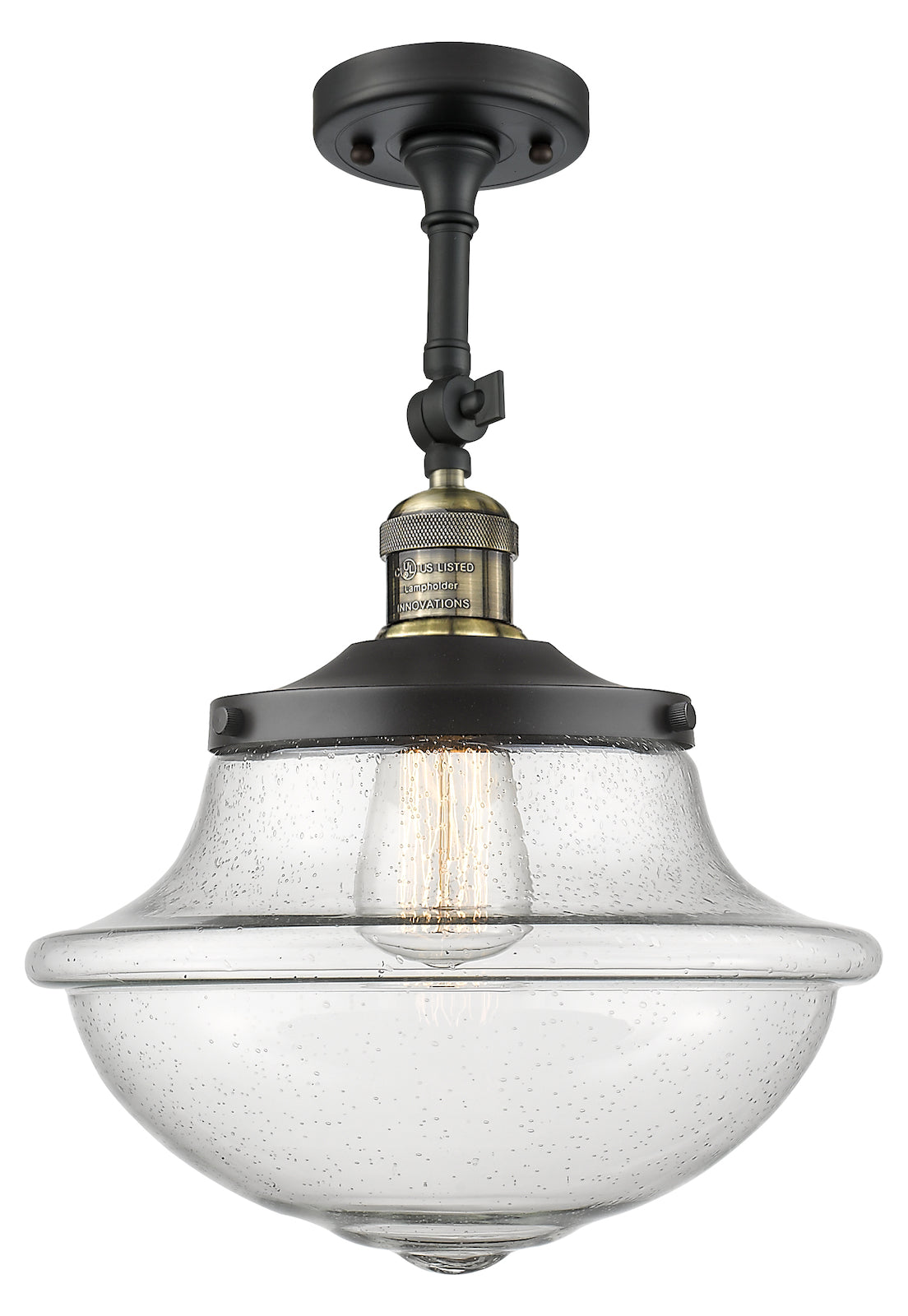 1 Light Vintage Dimmable Led Semi-Flush Mount