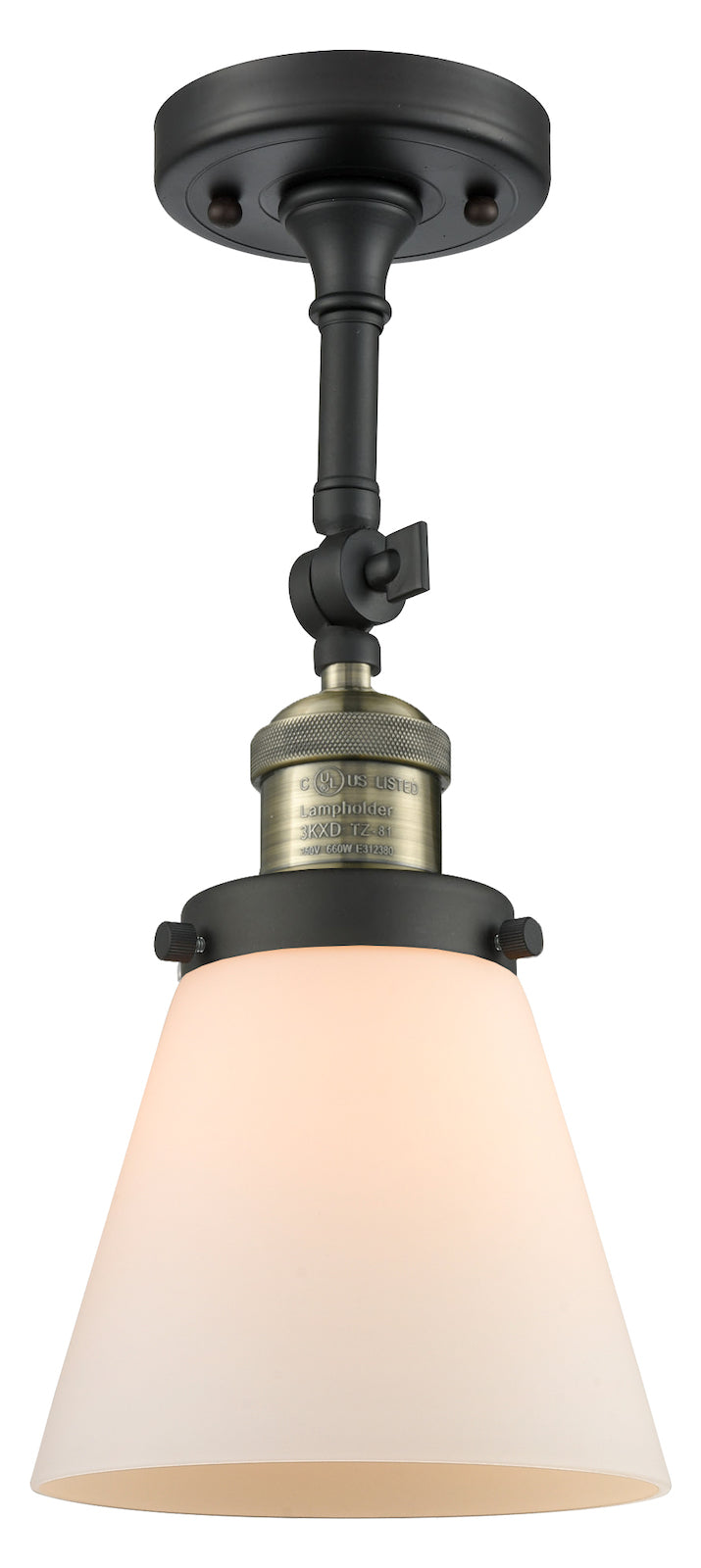 1 Light Vintage Dimmable Led Semi-Flush Mount by Innovations Lighting