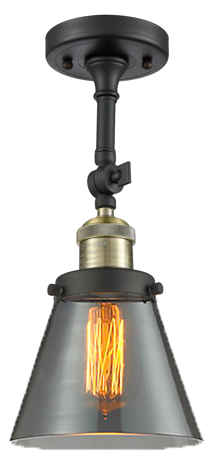 1 Light Vintage Dimmable Led Semi-Flush Mount by Innovations Lighting