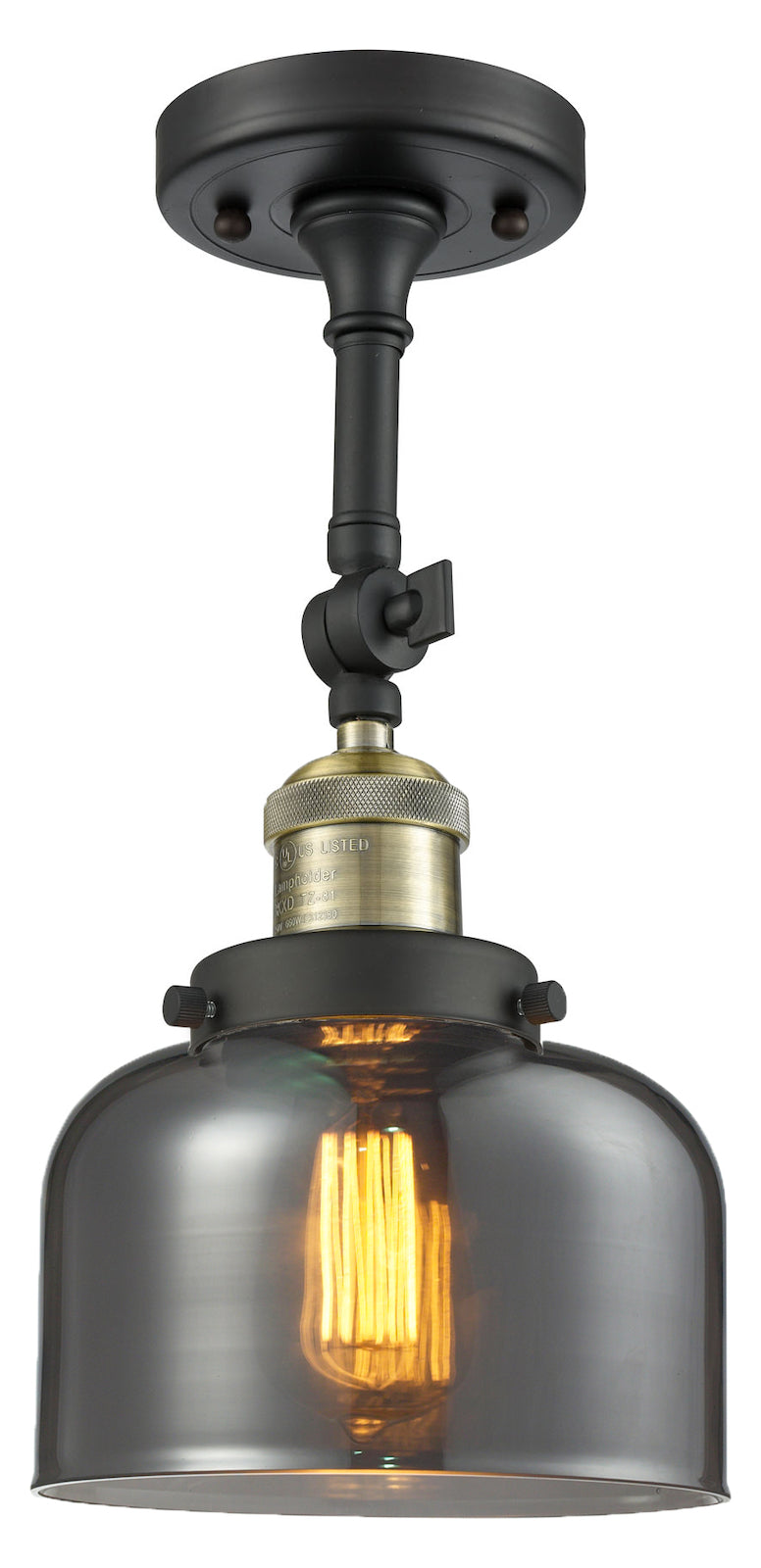 1 Light Vintage Dimmable Led Semi-Flush Mount by Innovations Lighting