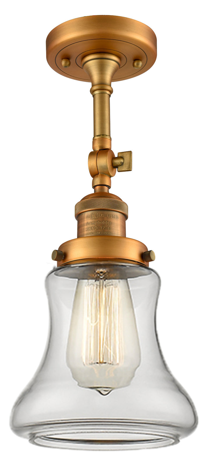 1 Light Vintage Dimmable Led Semi-Flush Mount by Innovations Lighting