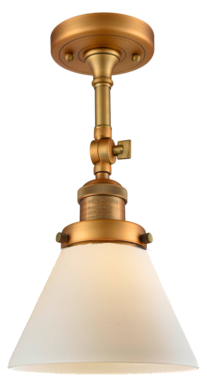 1 Light Vintage Dimmable Led Semi-Flush Mount by Innovations Lighting