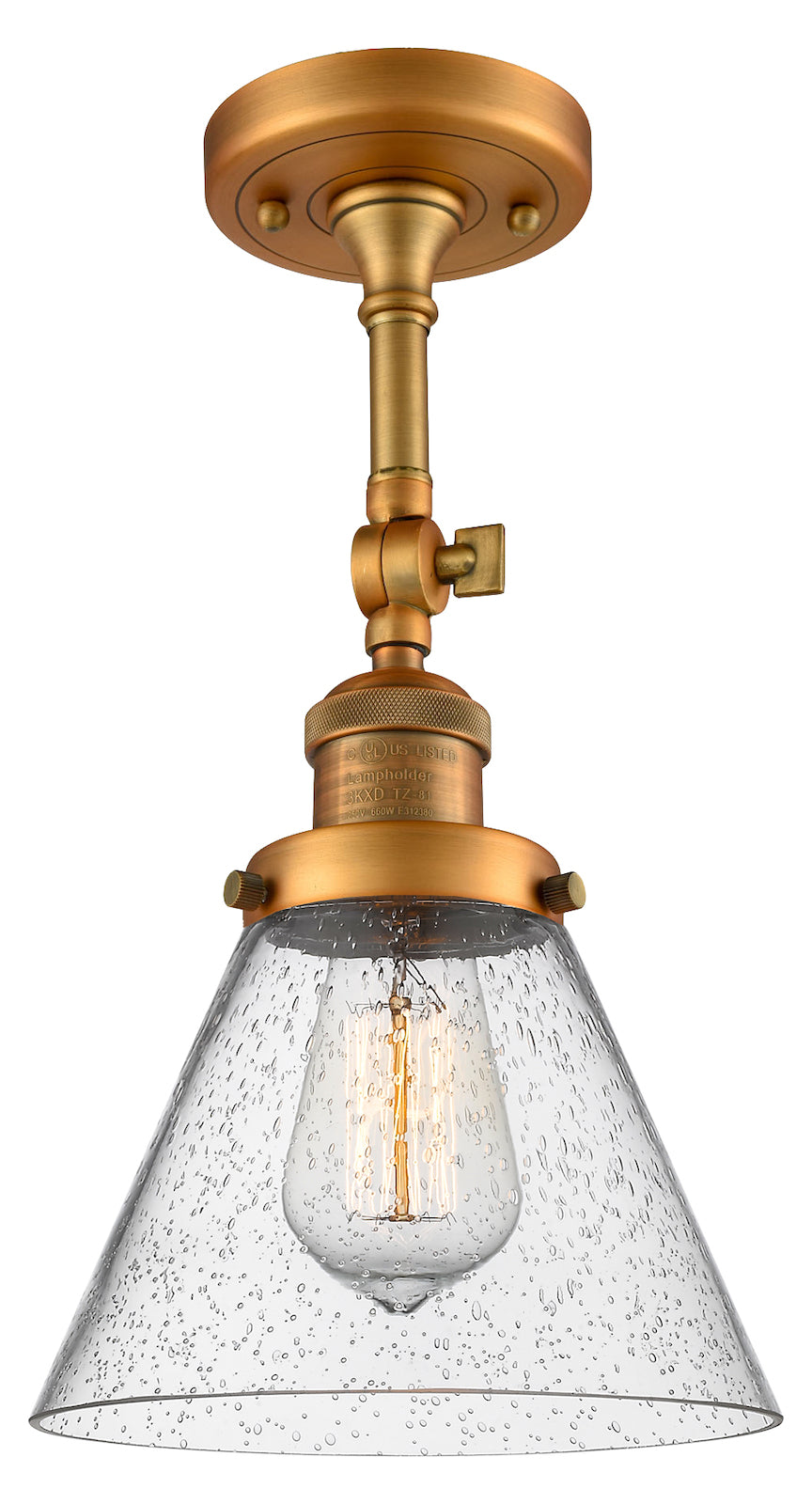 1 Light Vintage Dimmable Led Semi-Flush Mount by Innovations Lighting